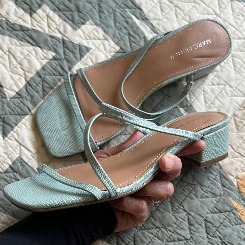 Marc Fisher Mint Green Strappy Heels